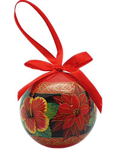 Hawaiian Hibiscus Flowers Island Boxed Christmas Ornament