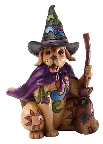 Jim Shore for Enesco Heartwood Creek Pint Sized Halloween Dog Figurine, 5.25-Inch