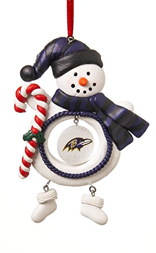 Baltimore Ravens Snowman Christmas Ornament