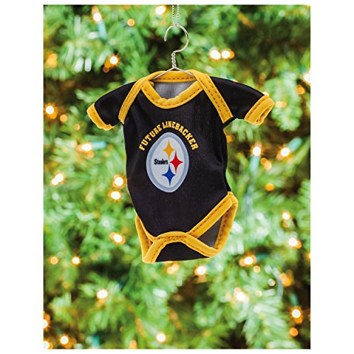 Pittsburgh Steelers Official NFL 4 inch x 3 inch Baby Shirt Christmas Ornament