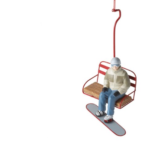 5.5″ Ski Man On Lift Christmas Tree Ornament