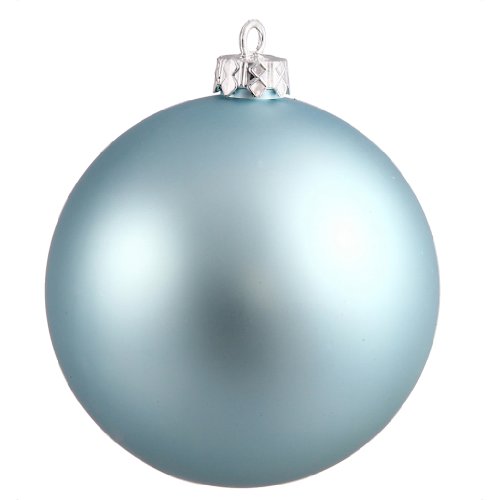 Vickerman 34960 – 4″ Baby Blue Matte Ball Christmas Tree Ornament (6 pack) (N591032DMV)