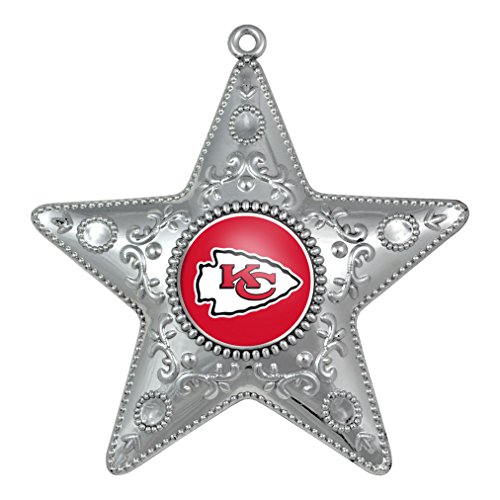 Kansas City Chiefs – NFL Official 4.5″ Silver Star Ornament