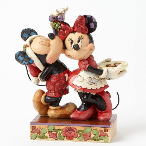 Jim Shore for Enesco Disney Traditions by Mickey and Minnie Mistletoe Figurine