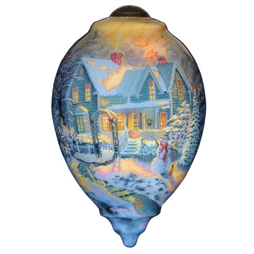 Ne’Qwa Art Blessings Of Christmas – New for 2012 – Glass Ornament Hand-Painted Reverse Painting Distinctive 714-NEQ