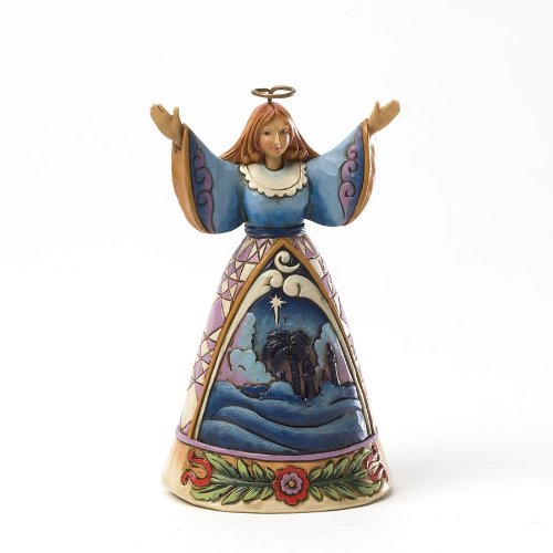 Jim Shore for Enesco Heartwood Creek 4.75-Inch Nativity Angel Figurine, Mini