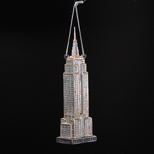 Kurt Adler Noble Gems Empire State Building Ornament, 6.5-Inch