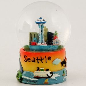 Seattle Snowglobe Water Globe Puff Hand Painted 65mm