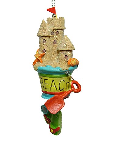 Midwest Beach Pail with Sand Castle Christmas Tree Ornament