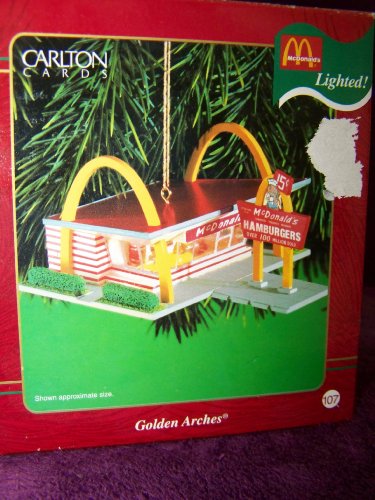 McDonalds Golden Arches Lighted Christmas Ornament by Carlton Cards 2001