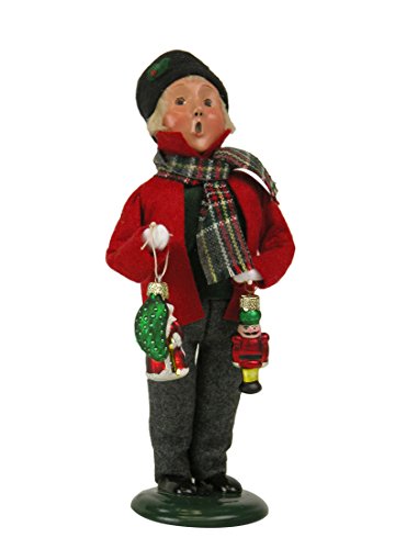 Byers Choice Caroler Boy with Glass Ornaments 2015