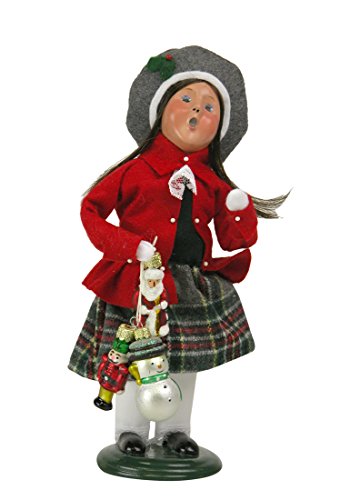 Byers Choice Caroler Girl with Glass Ornaments 2015