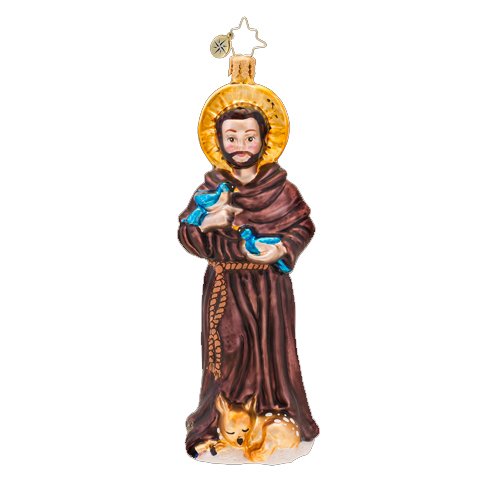 Christopher Radko Glass St. Francis’ Friends Religious Christmas Ornament #1017265