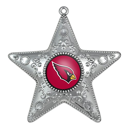 Arizona Cardinals – NFL Official 4.5″ Silver Star Ornament