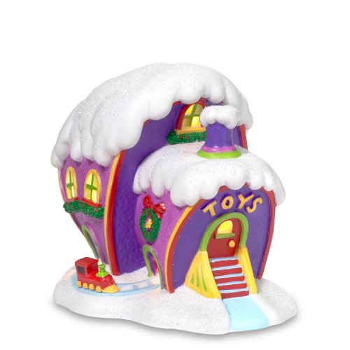 Department 56 Grinch Villages from Department 56 Who-Ville Toy Store Lit House Figurine, 7.48-Inch