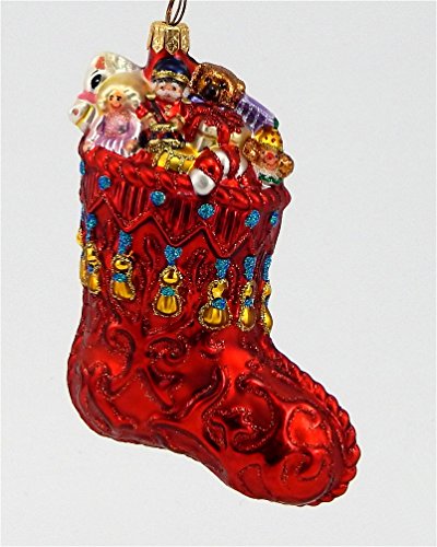 Toy Filled Stocking-Blown Glass Ornament