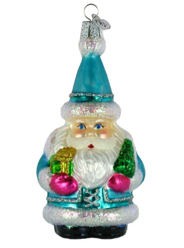 Old World Christmas Julesvenn Santa, 5″ Glass Ornament