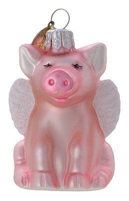 When Pigs Fly-Blown Glass Ornament
