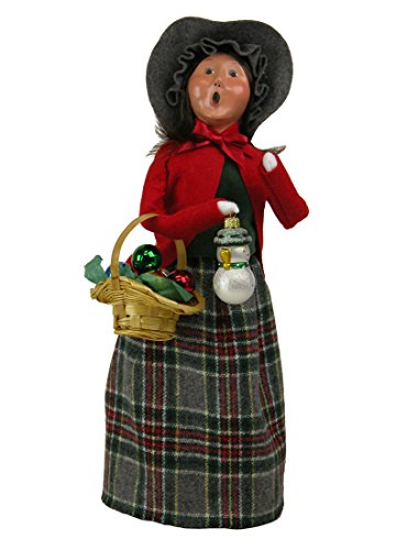 Byers Choice Caroler Woman with Glass Ornaments 2015