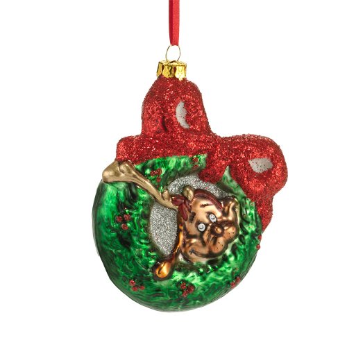 Department 56 Grinch Max Glass Wreath Ornament, 4-Inch