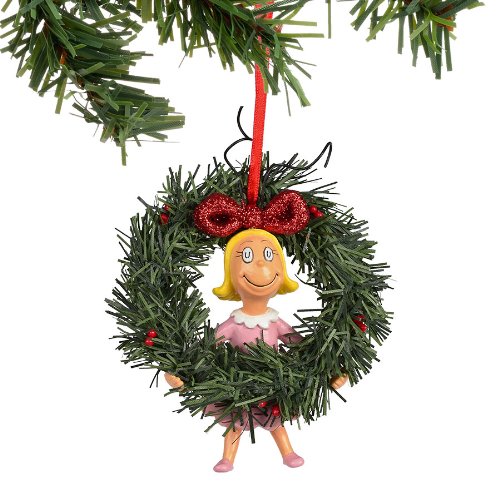 Department 56 Grinch Cindy’s Wreath Ornament, 4.75-Inch