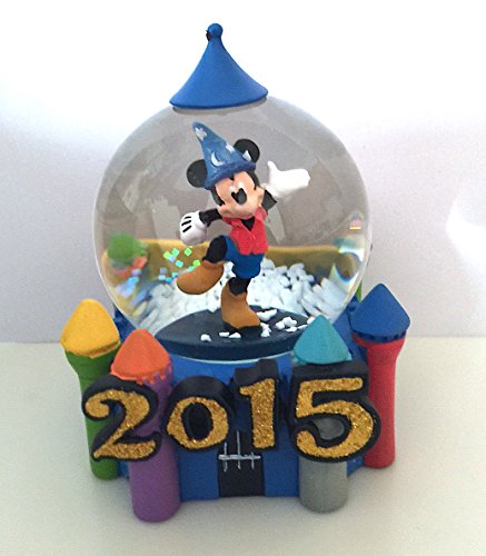Walt Disney World 2015 Sorcerer Mickey Mouse Snowglobe Snow Dome NEW