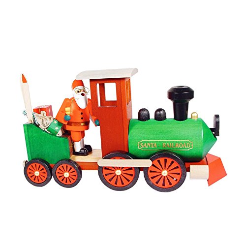 Alexander Taron Richard Glaesser Incense Burner – Santa in Train – 7″H x 12.5″W x 4.25″D