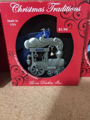 Gloria Duchin Christmas Traditions 2009 Pewter Train Collectible Ornament