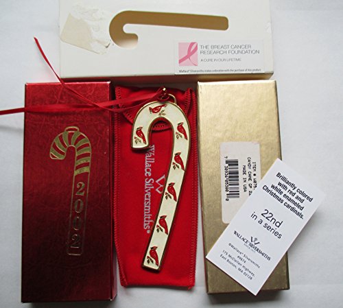 Wallace Silversmiths Annual Candy Cane Ornament 2002