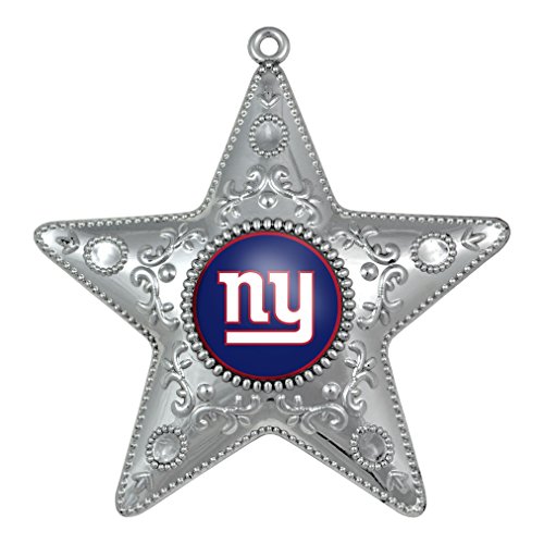 New York Giants – NFL Official 4.5″ Silver Star Ornament