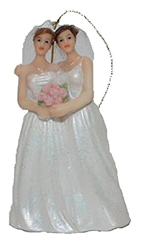 December Diamonds 2 Brides Cake Topper and Christmas Ornament All in One
