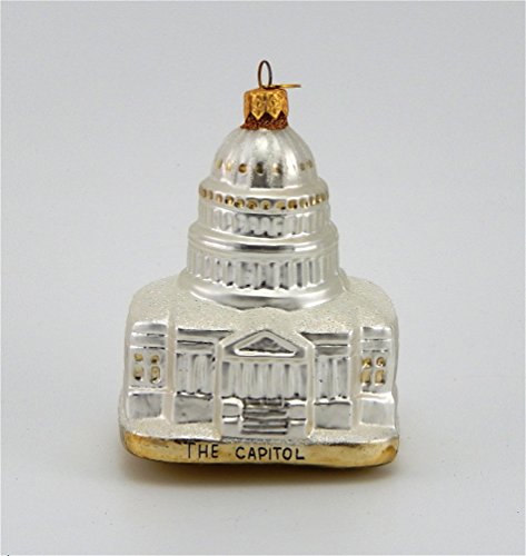 United States Capitol in Winter-Blown Glass Ornament
