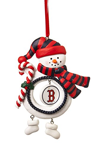 Boston Red Sox Jolly Christmas Snowman Ornament