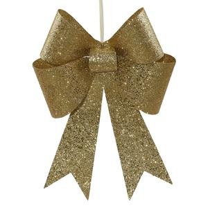 Vickerman 339260 – 18″ Gold Sequin Bow (2 pack) (M136408)