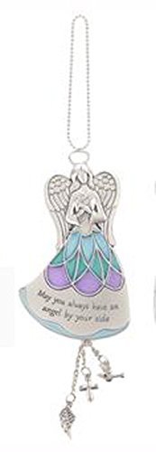 Ganz Guardian Angel Shaped Car Ornament With Words Wishing an Angel Be By Your Side