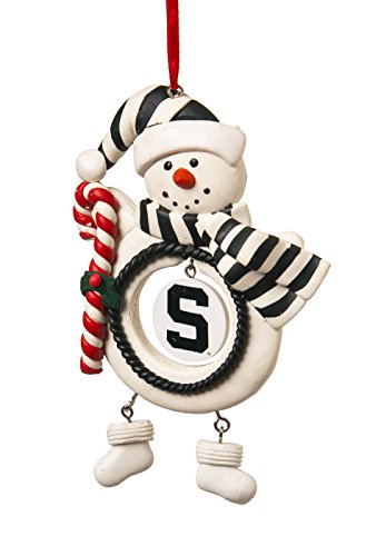 Michigan State University Jolly Christmas Snowman Ornament