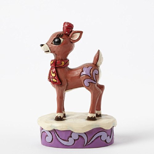 Jim Shore for Enesco Rudolph Traditions by Clarice Personality Pose Figurine, 3.25-Inch