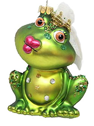 December Diamonds Blown Glass Ornament Bride Frog
