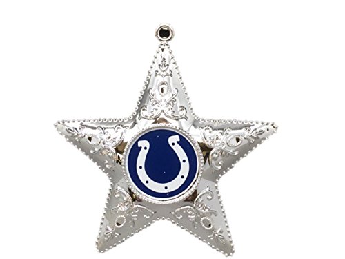 Indianapolis Colts 4.5″ Silver Star Ornament