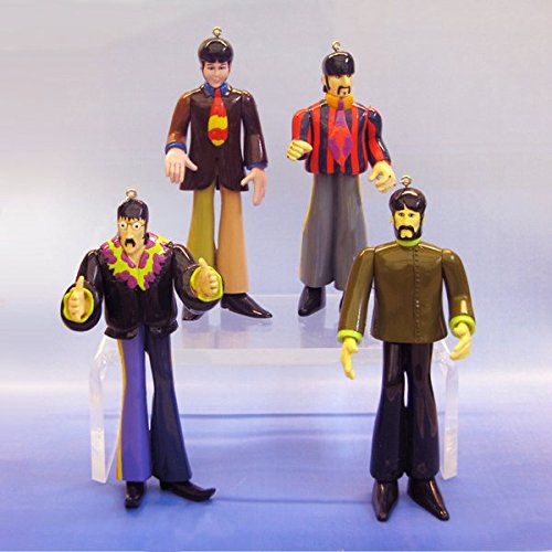 Kurt Adler Beatles 4-Piece Ornament Set, 5-Inch
