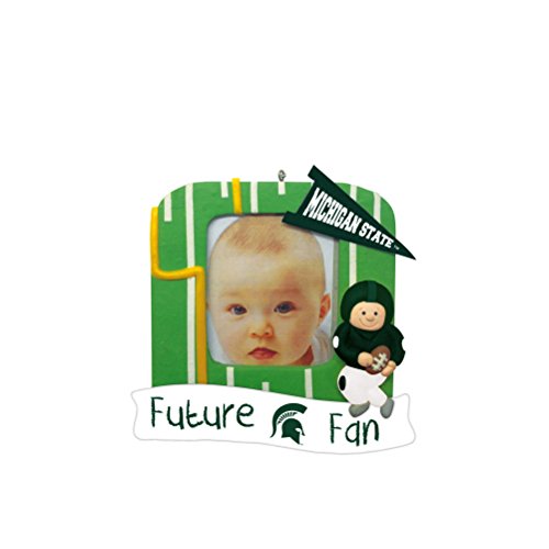 Michigan State Spartans Official NCAA 5 inch x 5 inch Future Fan Photo Frame Christmas Ornament by Evergreen 167942