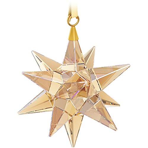 Swarovski 3D Star Ornament, Clear Golden Shadow