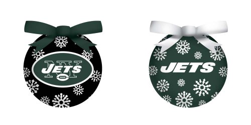 New York Jets Boxed LED Ornament Set