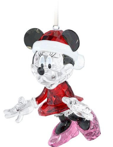 Swarovski Crystal Figurine, Minnie Mouse Christmas Ornament