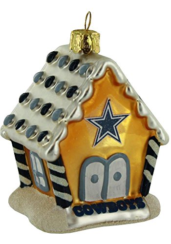 NFL Dallas Cowboys Gingerbread House Christmas Ornament – 3″