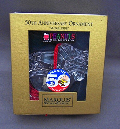 Waterford Crystal PEANUTS 50TH ANNIVERSARY Collector’s Ornament (SLEIGH RIDE)