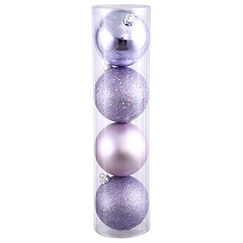 Vickerman 249680 – 3″ Lavender Shiny Matte Glitter Sequin Ball Christmas Tree Ornament (16 pack) (N590836A)