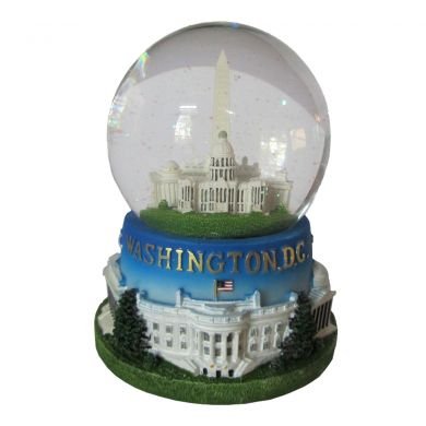 Famous Building of Washington, D.C. Musical Snow Globe (3″ Diameter)