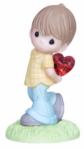 Precious Moments Figurine, Boy with Heart Behind Back