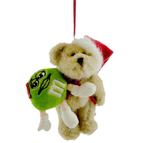 Boyds Bear Green M&M’s Christmas Ornament 5″ Tall